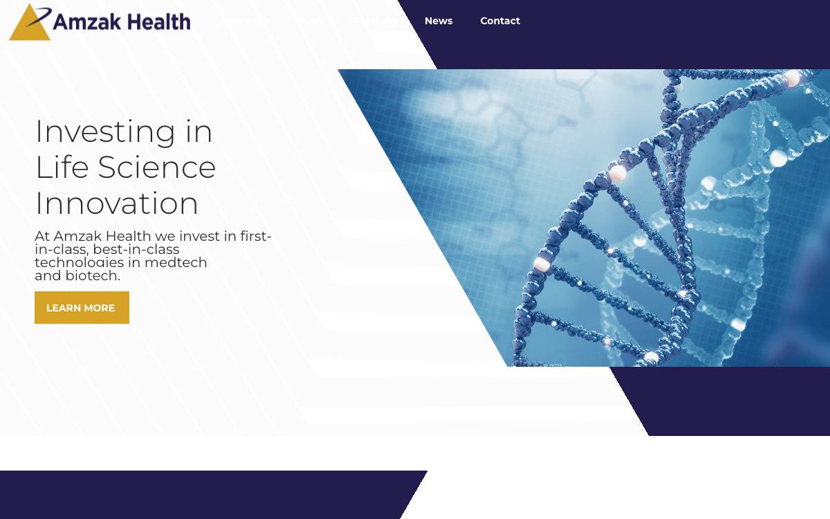 Amzak Health website preview
