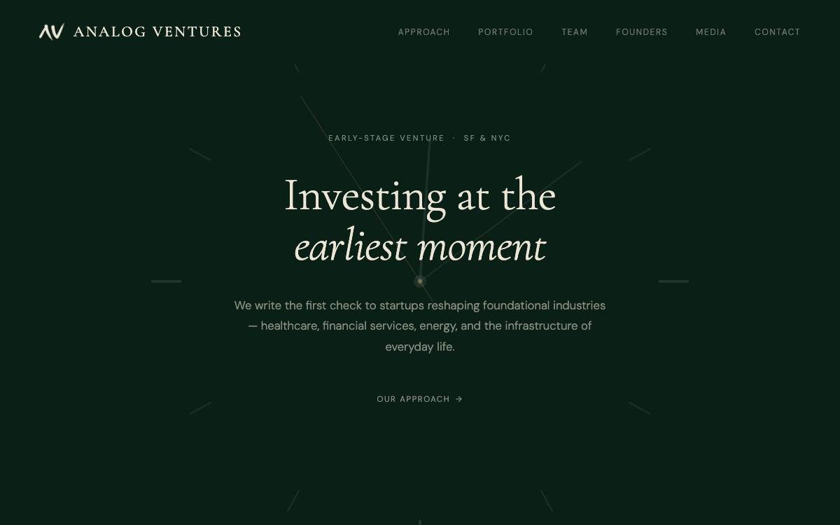 Analog Ventures website preview