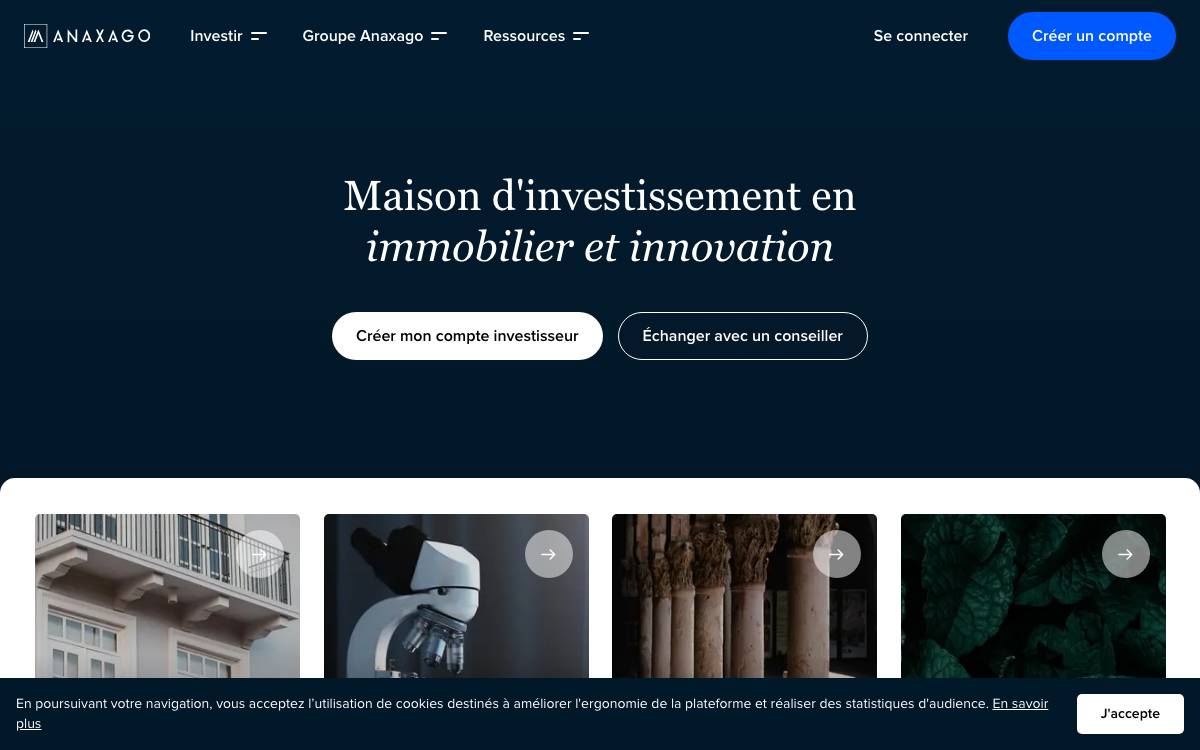 Anaxago website preview