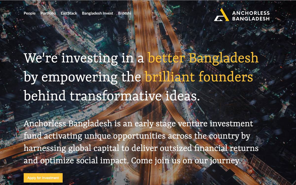 Anchorless Bangladesh website preview