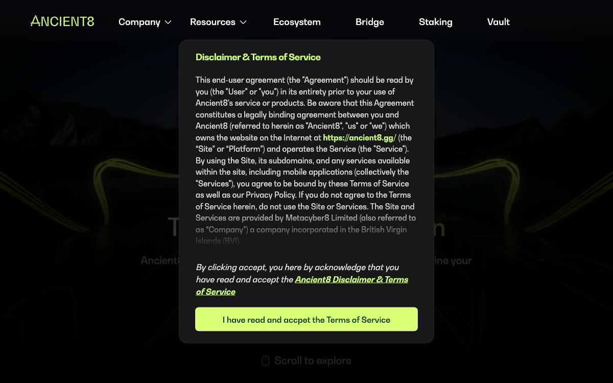 Ancient8 website preview