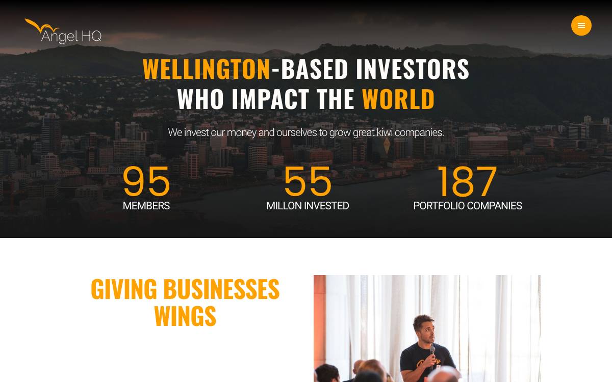 Angel HQ website preview