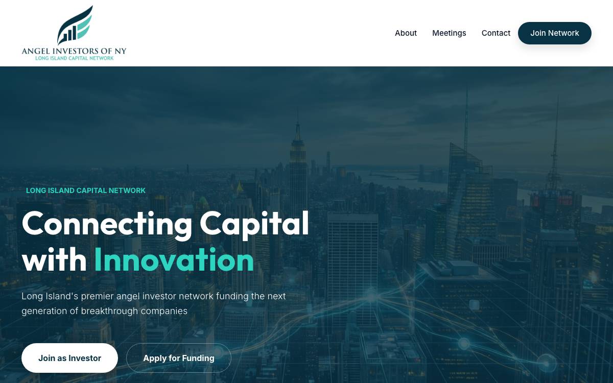 Angel Investors of NY website preview