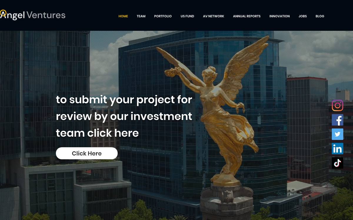 Angel Ventures Mexico website preview