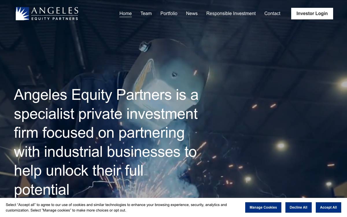 Angeles Equity website preview