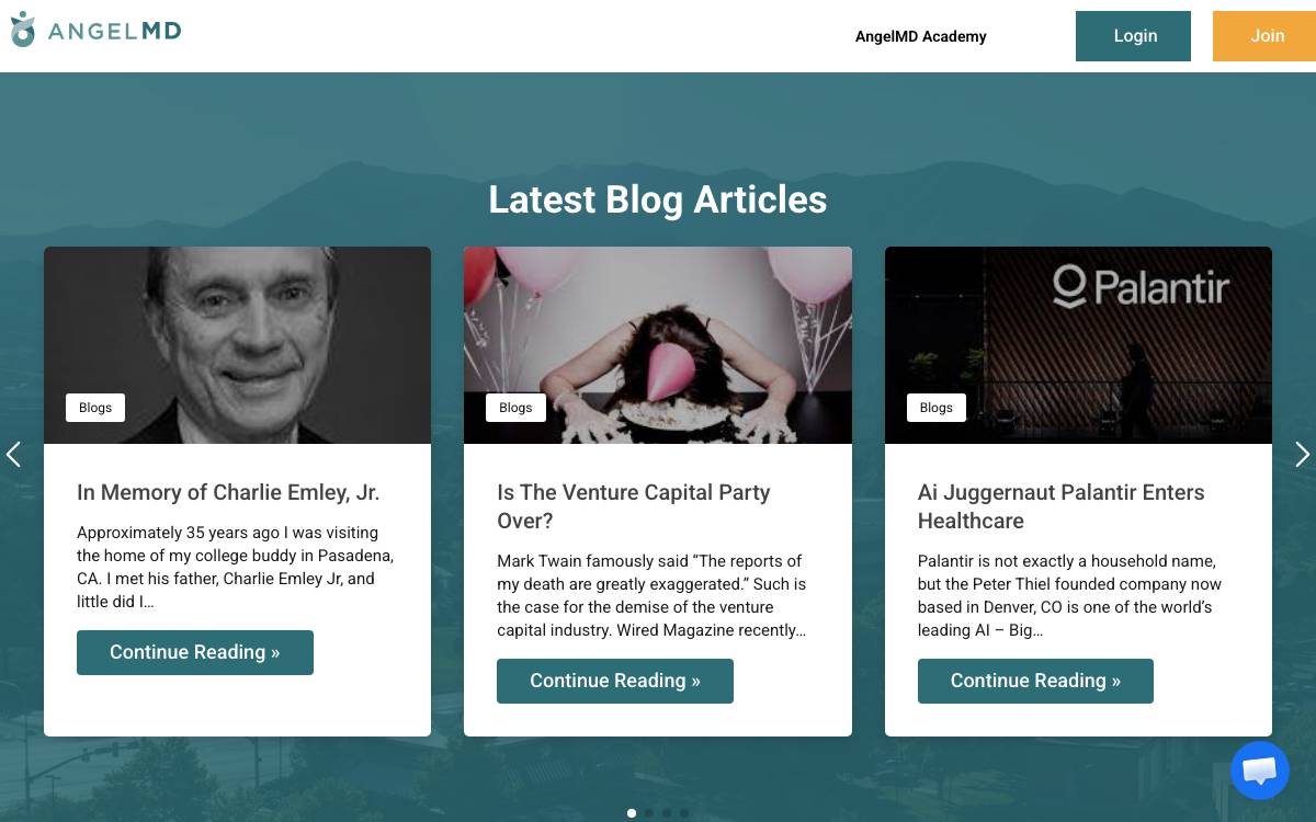 AngelMD website preview
