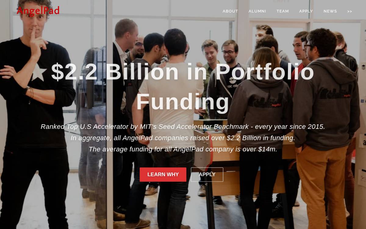 AngelPad website preview