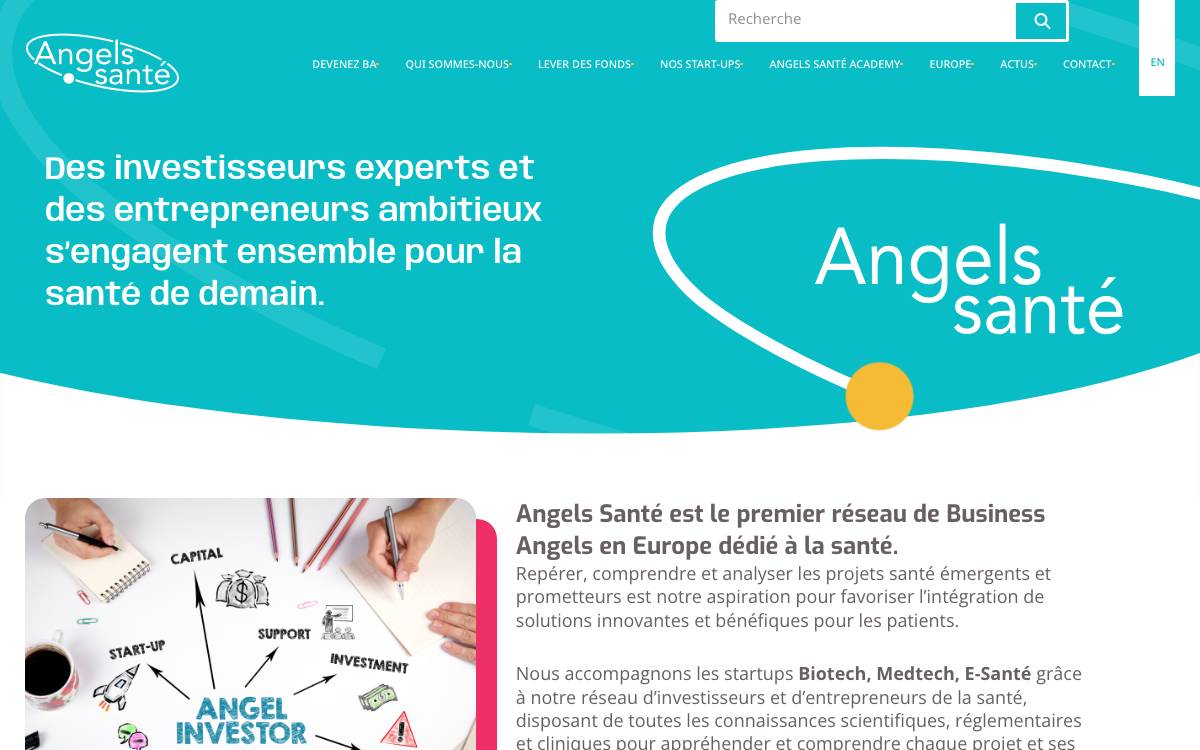 Angels Santé website preview