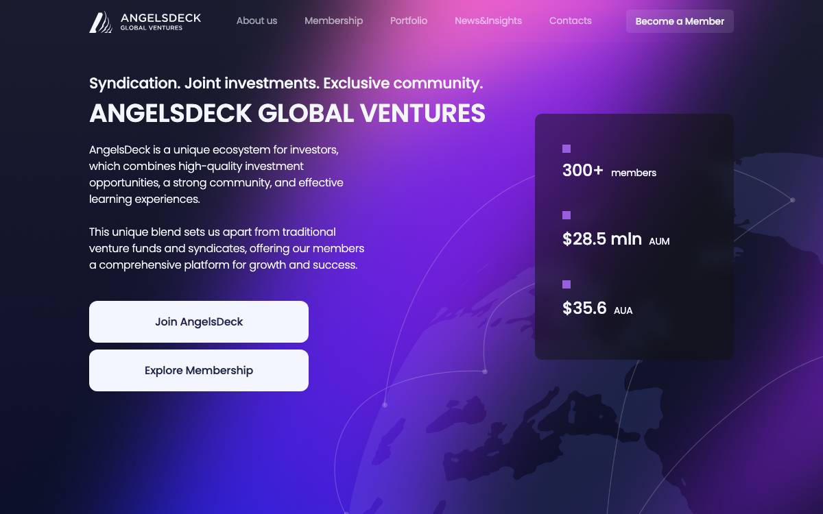 ANGELSDECK FO website preview