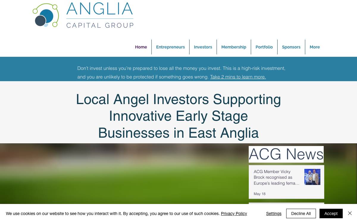 Anglia Capital Group website preview