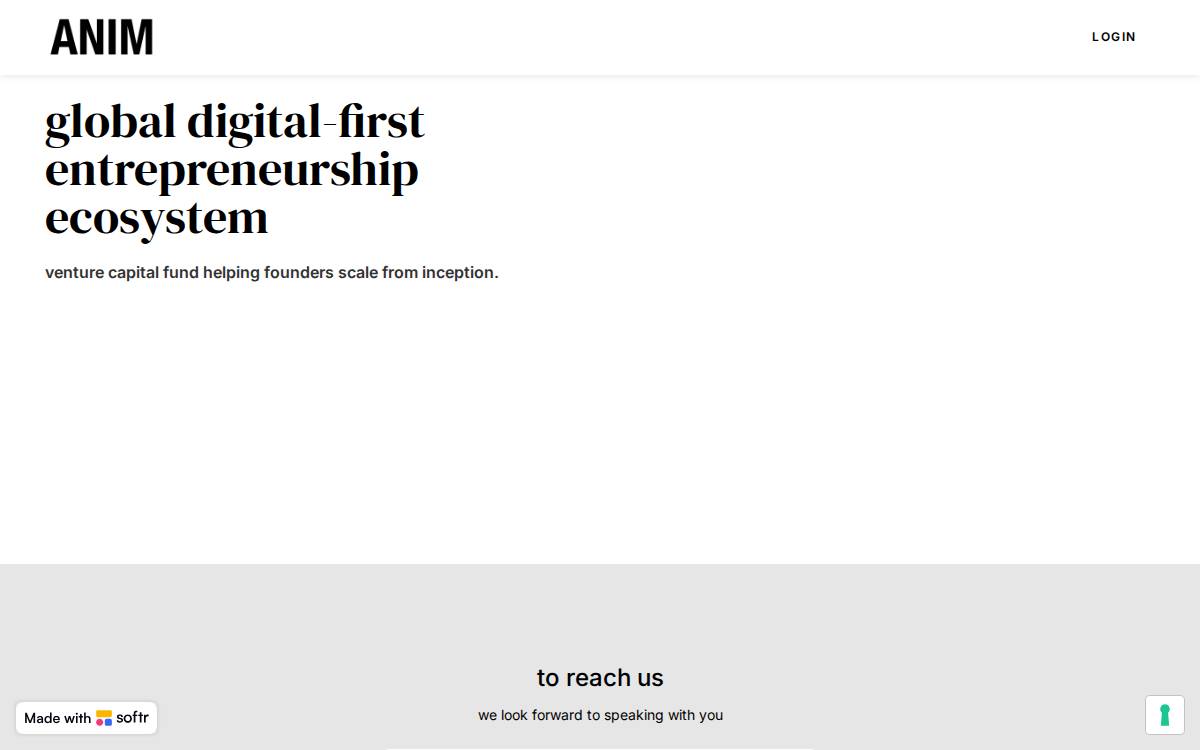 ANIM Fund website preview