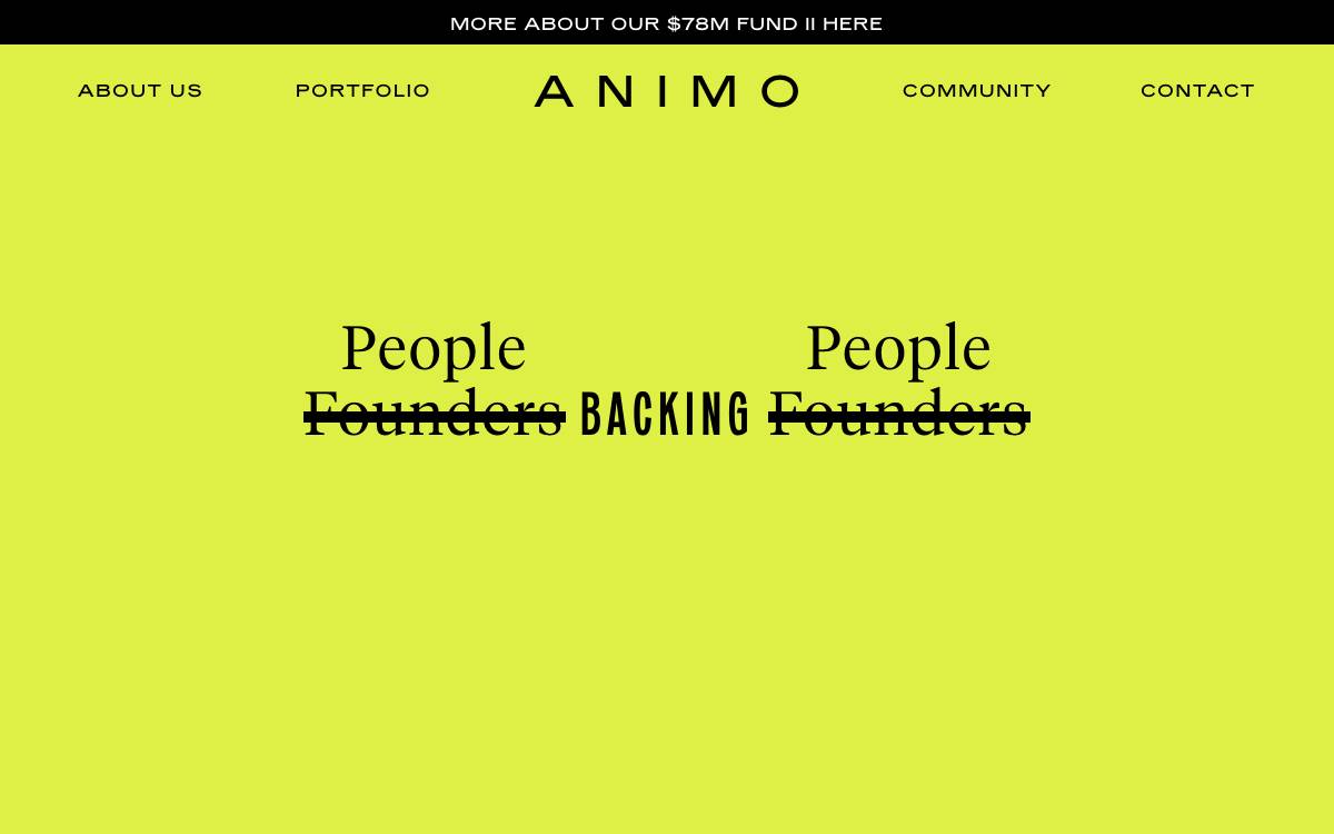 ANIMO Ventures website preview