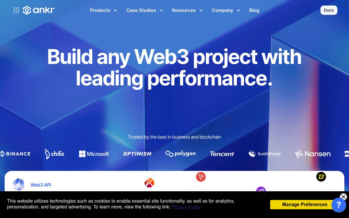 Ankr Network website preview