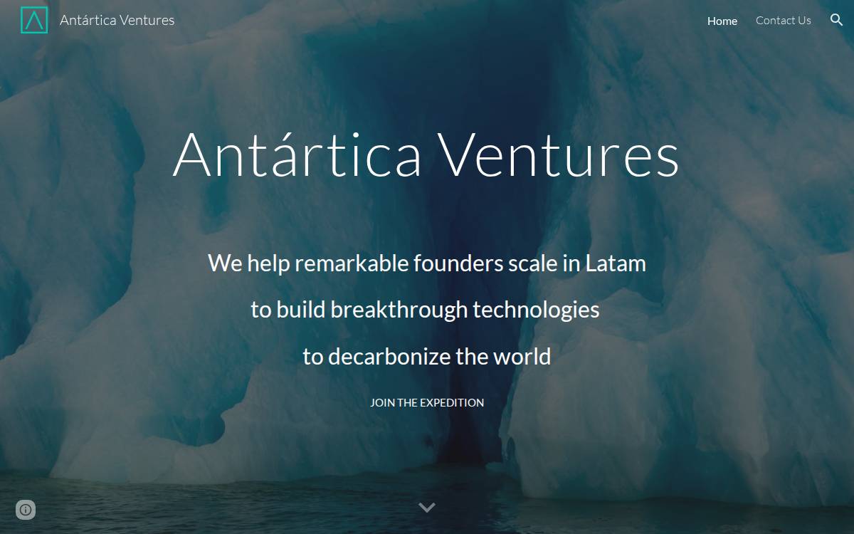 Antártica Ventures website preview