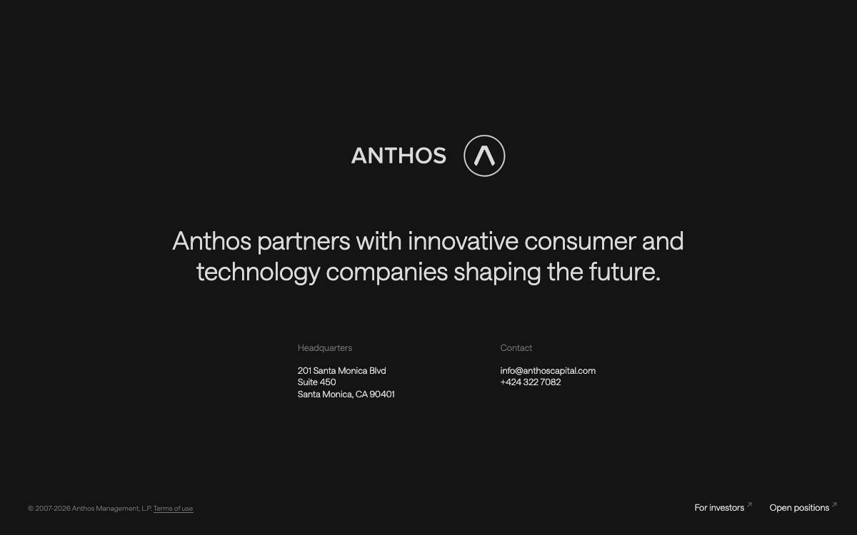 Anthos Capital website preview