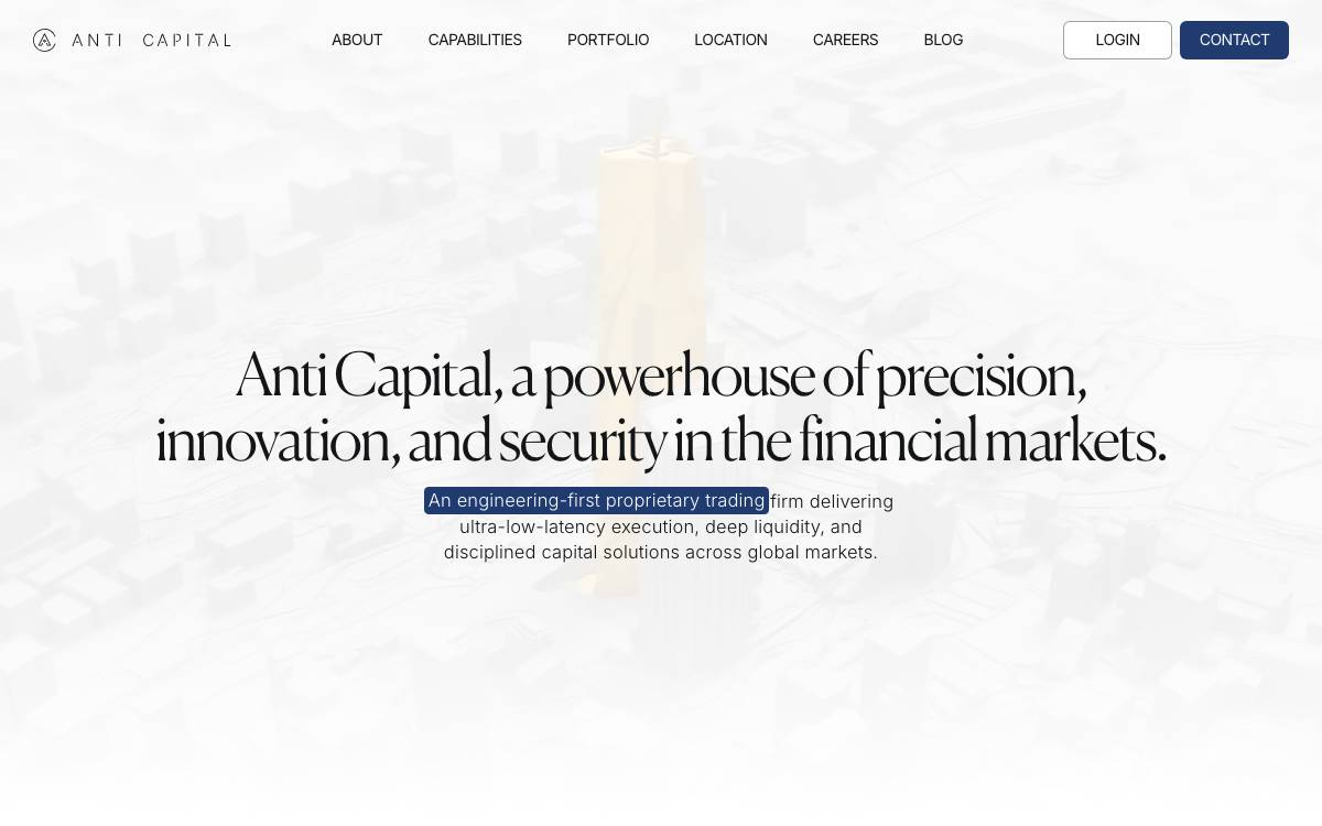 Anti Capital website preview