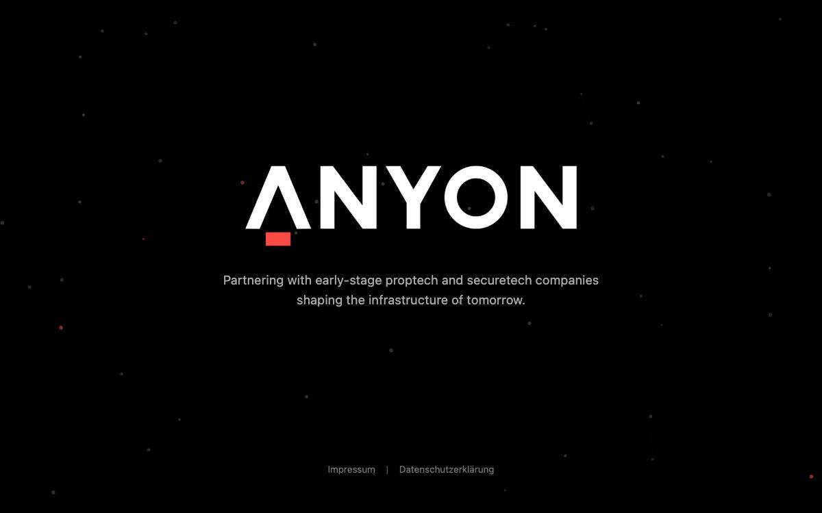 Anyon Holding website preview