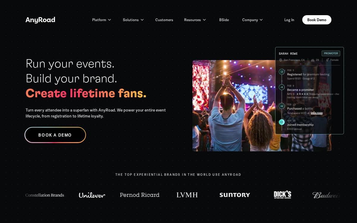 AnyRoad website preview
