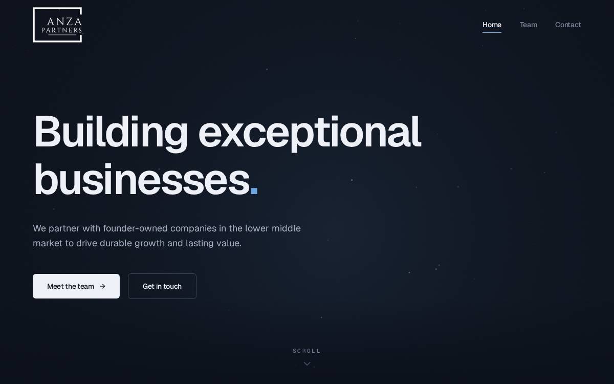 Anza Partners website preview