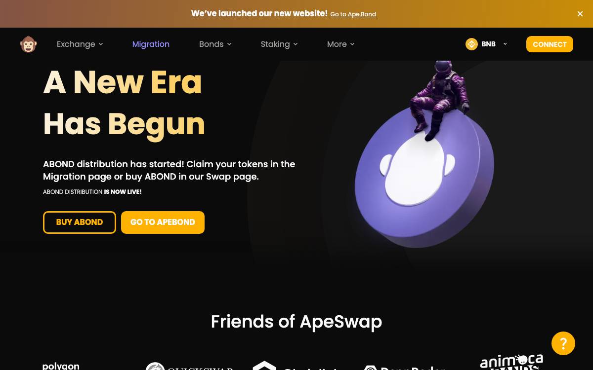 ApeSwap website preview
