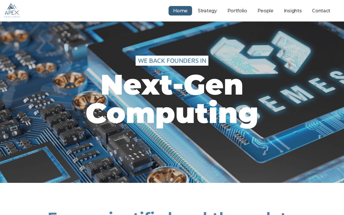 APEX Ventures website preview