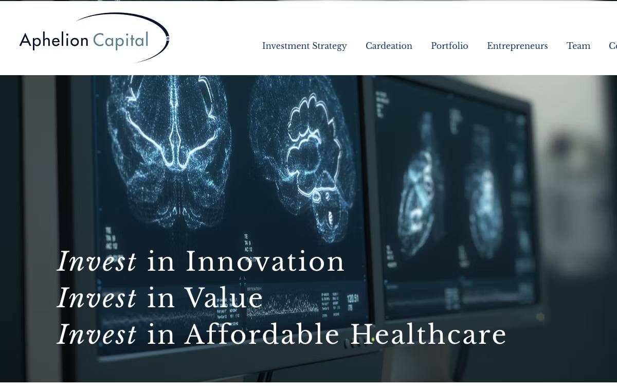 Aphelion Capital website preview