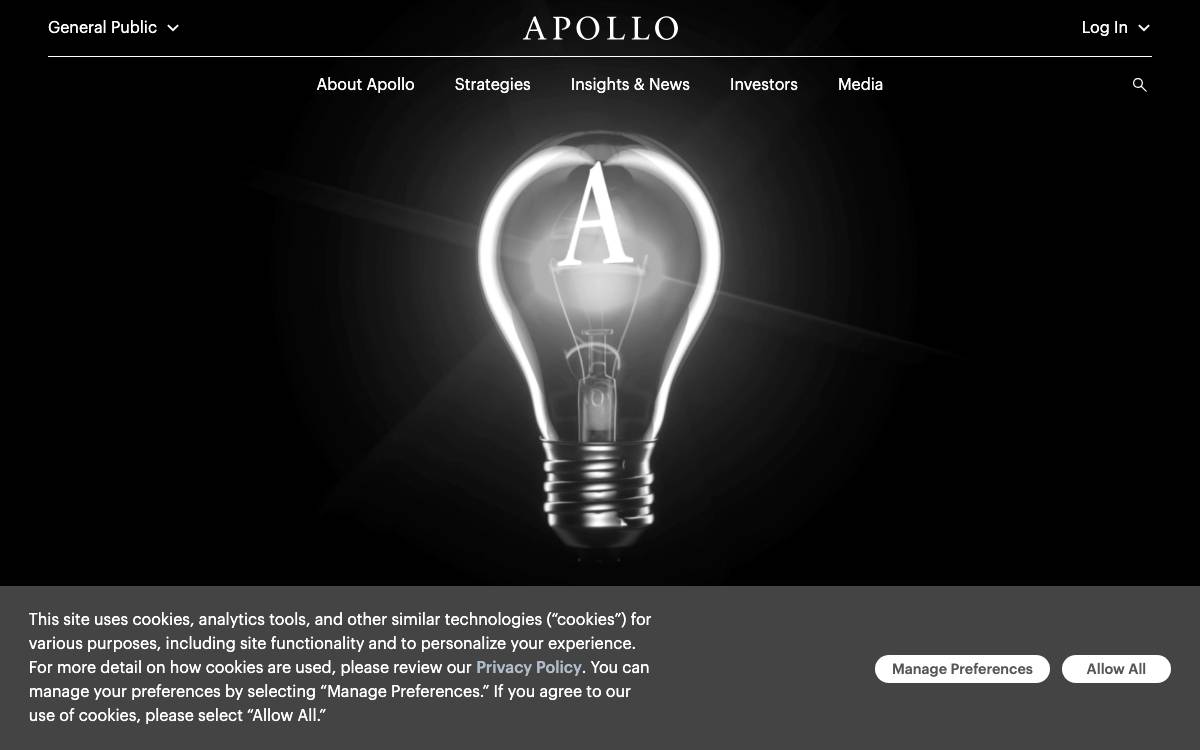 Apollo Asset Management website preview