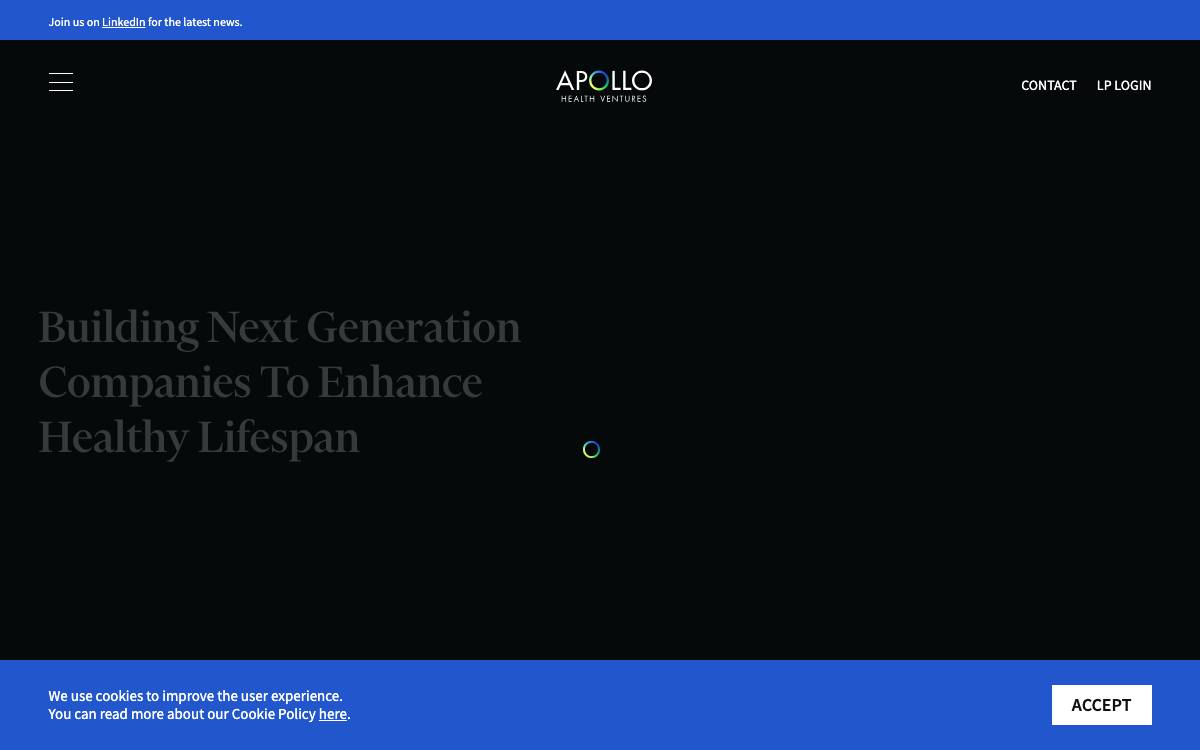 Apollo Health Ventures website preview