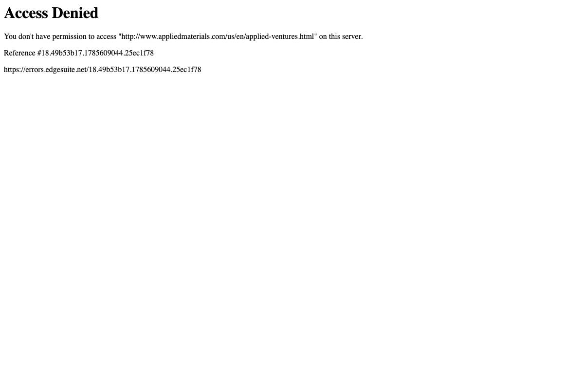 Applied Ventures website preview