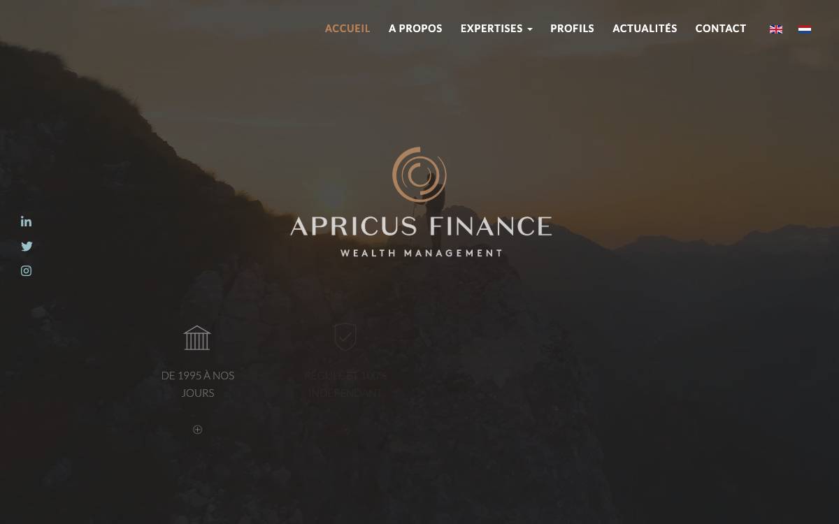 Apricus Finance website preview