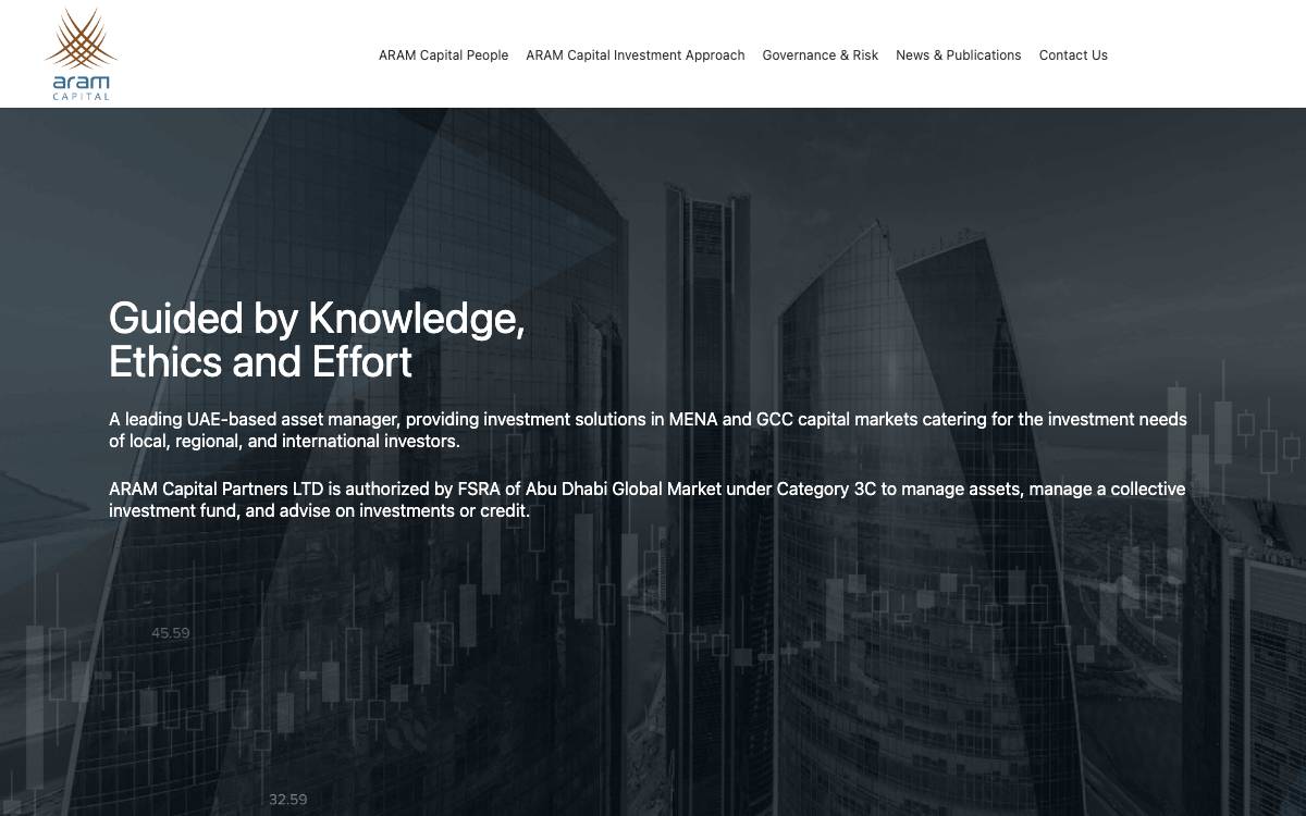 Aram Capital website preview