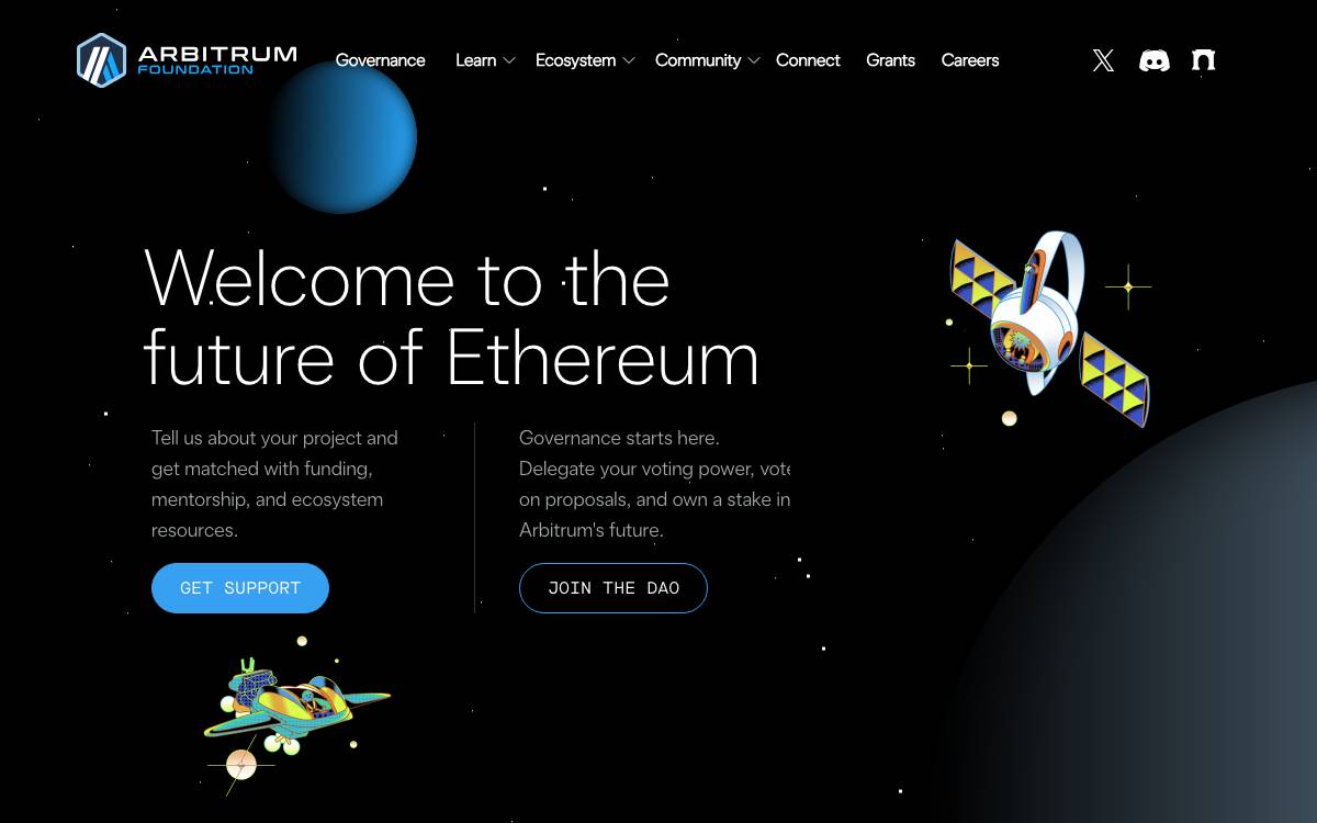 Arbitrum Foundation website preview