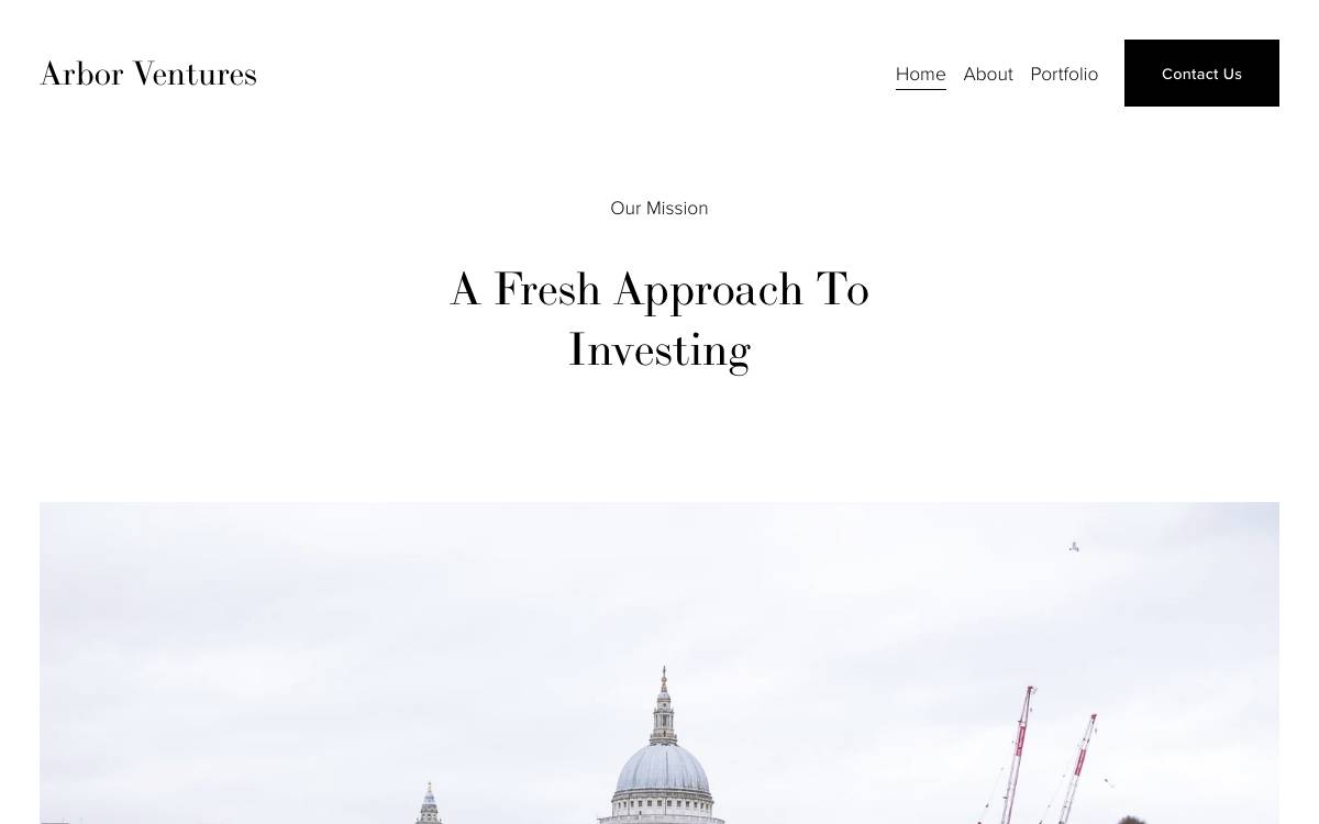 Arbor Ventures UK website preview
