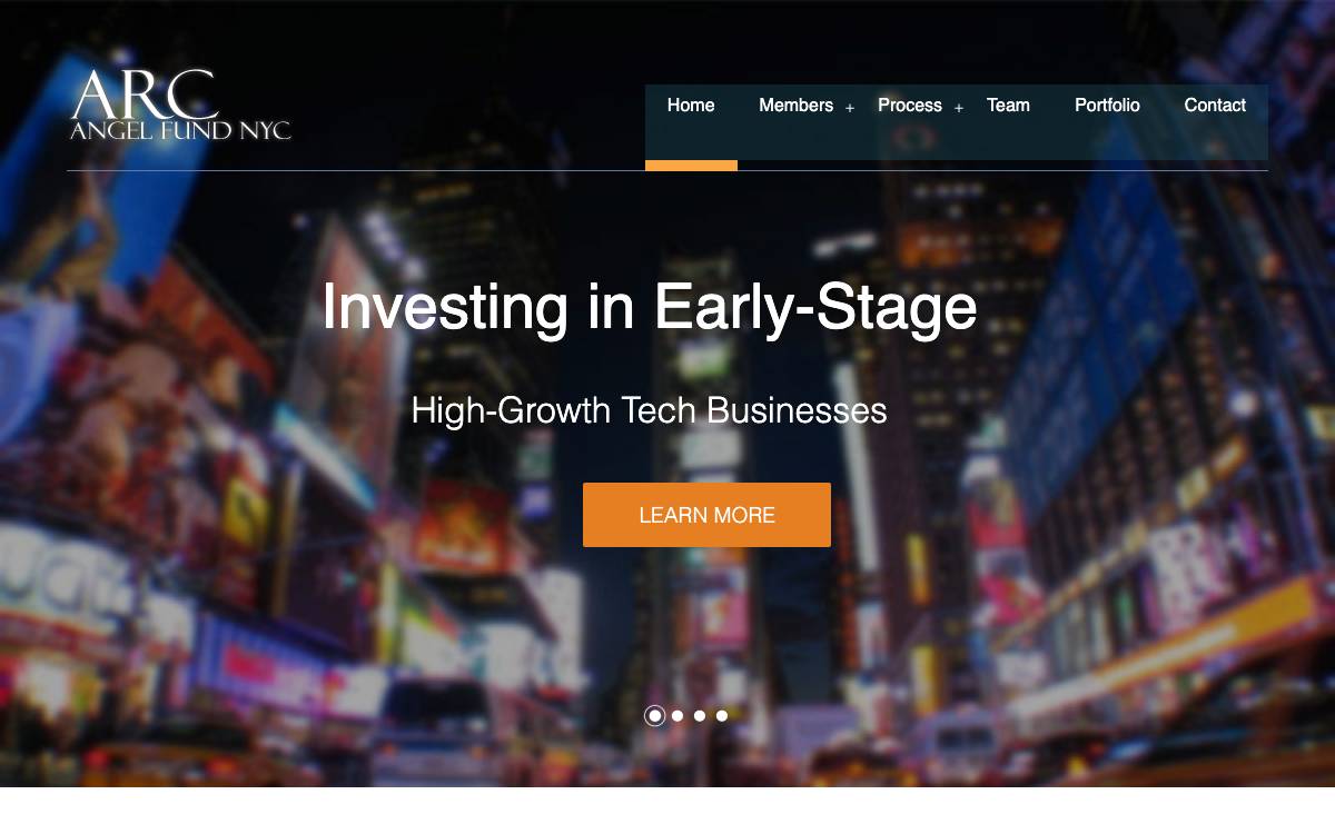 ARC Angel Fund website preview