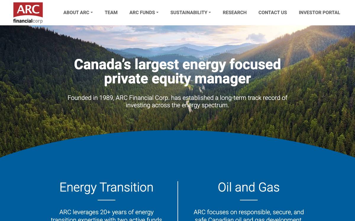 ARC Financial website preview