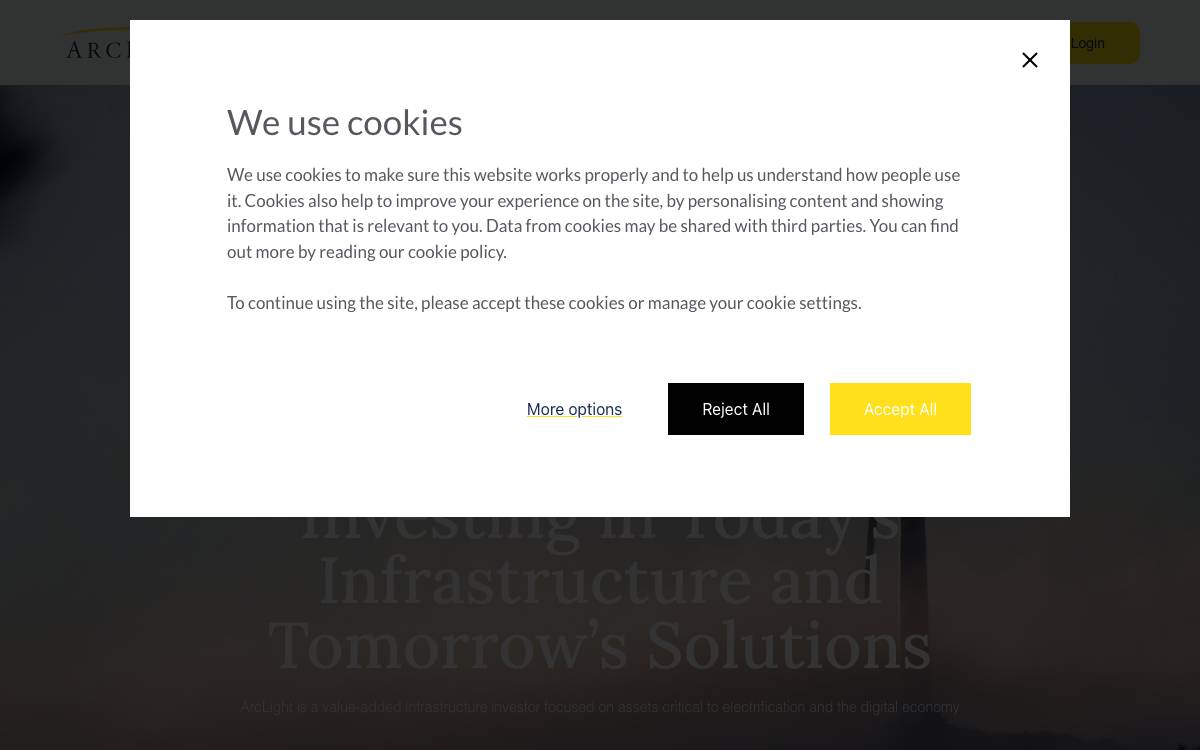 Arc Light Securities website preview