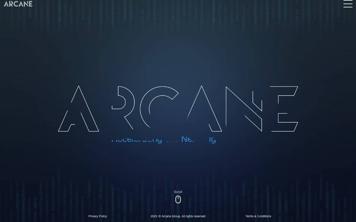 Arcane Group website preview
