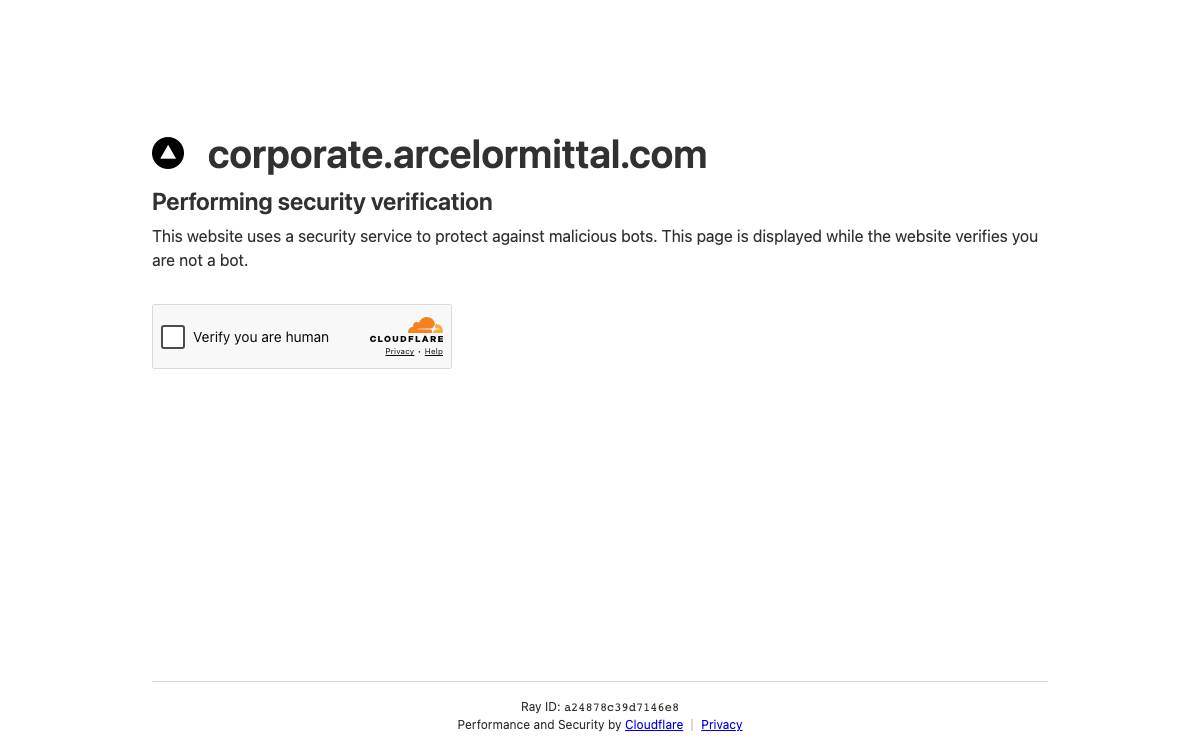 ArcelorMittal website preview