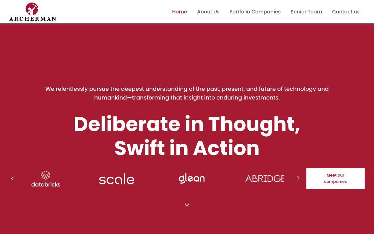 Archerman Capital website preview