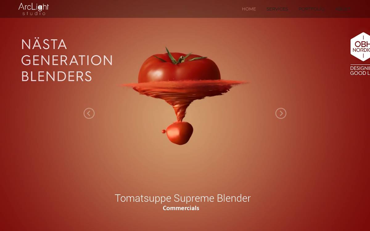 Arclight Studio website preview