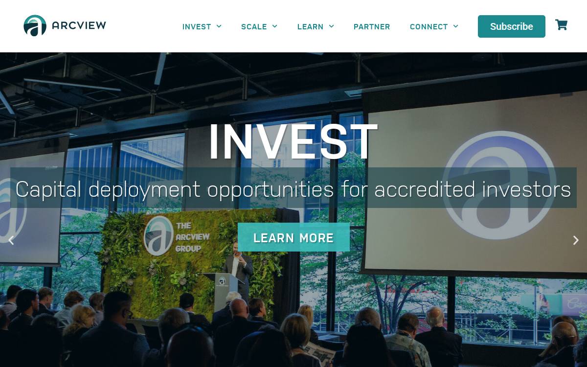 Arcview Ventures website preview