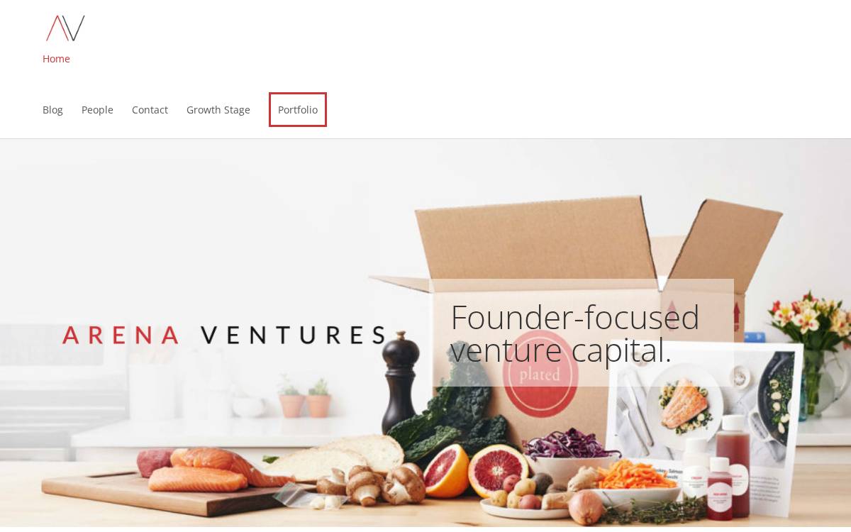Arena Ventures website preview
