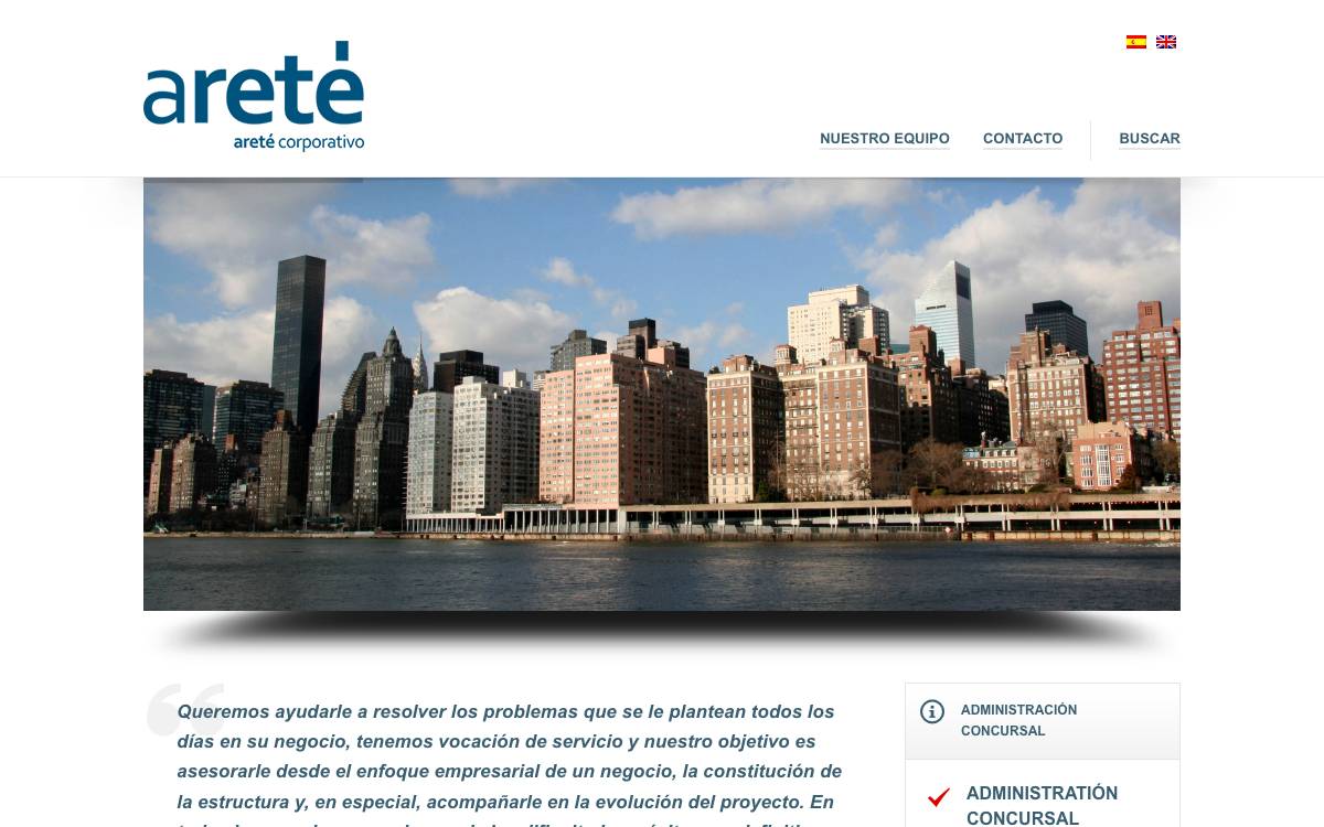 Areté Corporativo & Family website preview