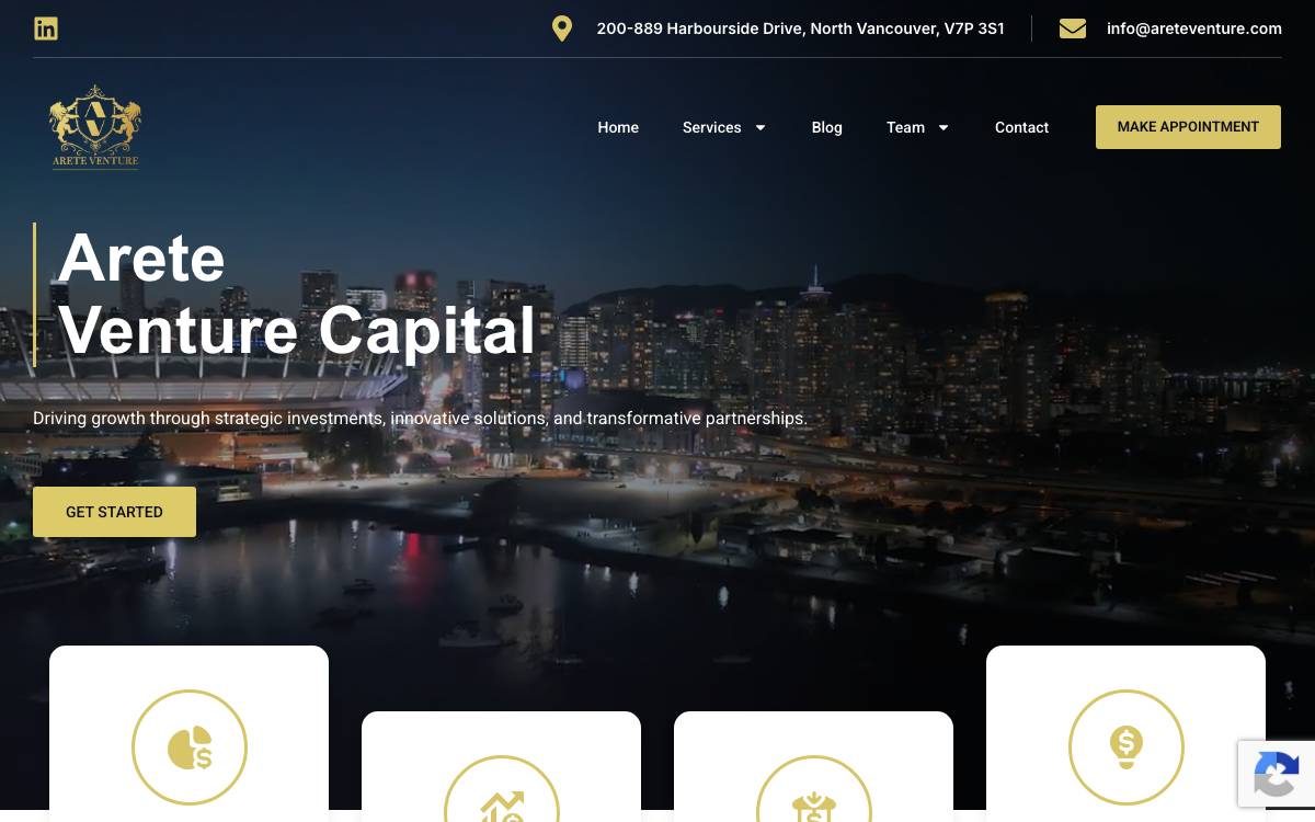 Arete Pacific Tech Ventures (VCC) Corp website preview