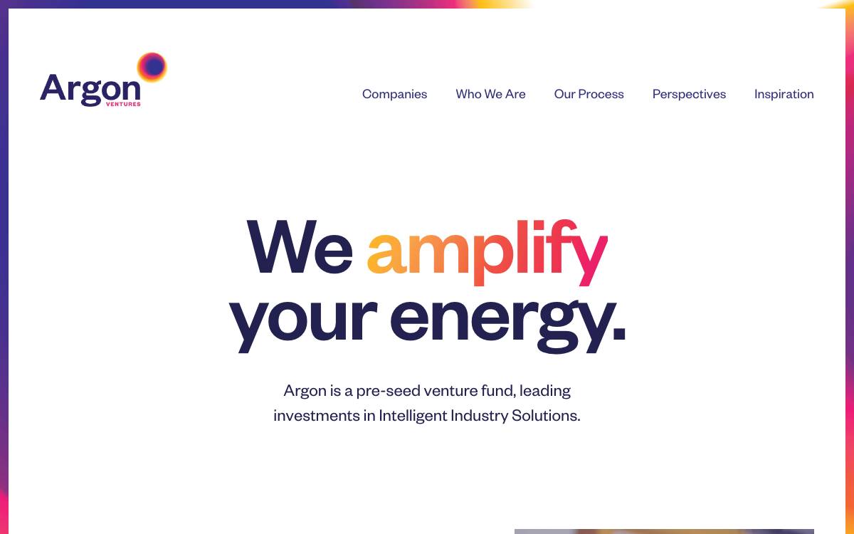 Argon Ventures website preview