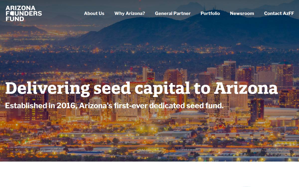 Arizona Founders Fund website preview