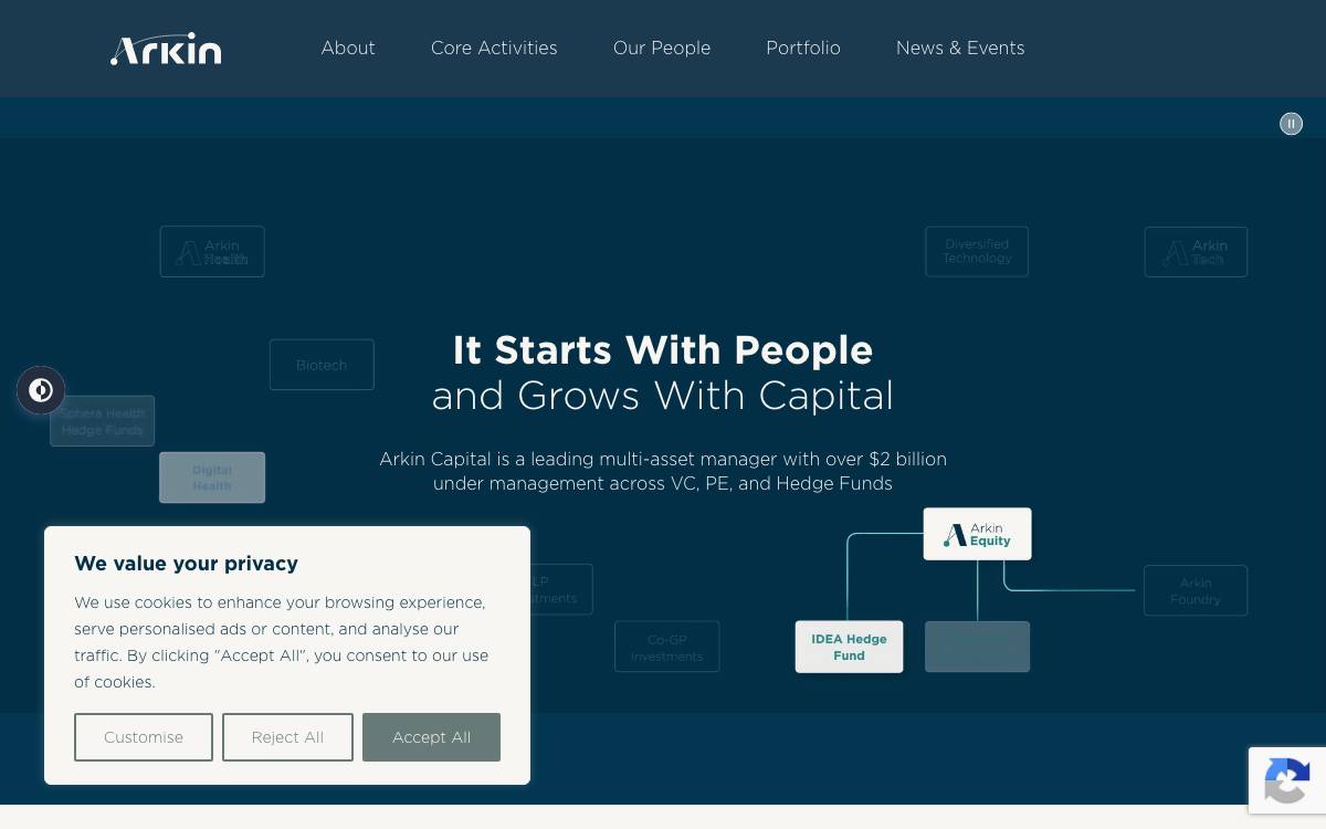 Arkin Capital website preview