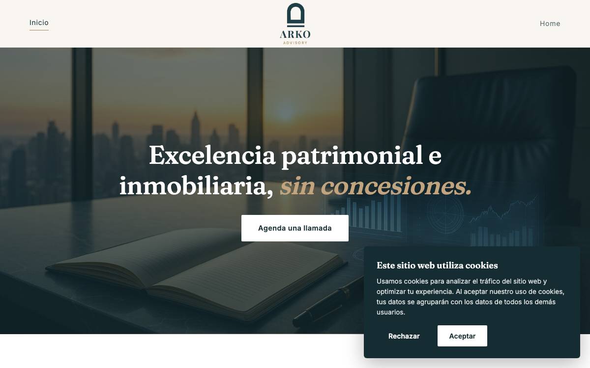 Arko Advisory website preview