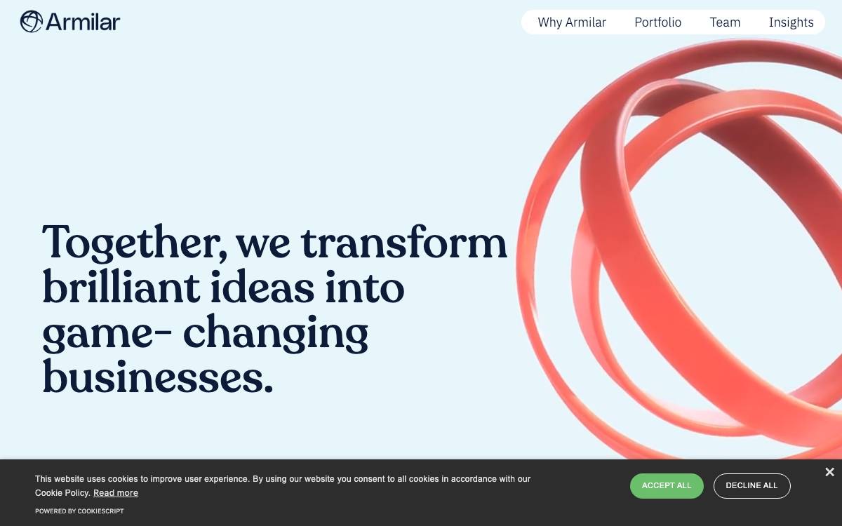 Armilar Venture Partners website preview