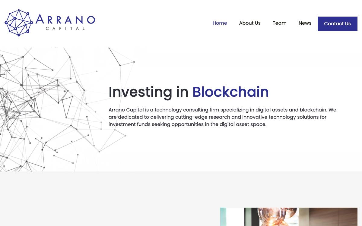 Arrano Capital website preview